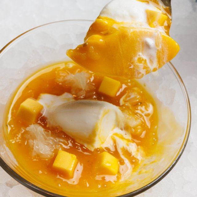 The dessert of the summer. ☀️🥭 Mango Pudding - pomelo, …